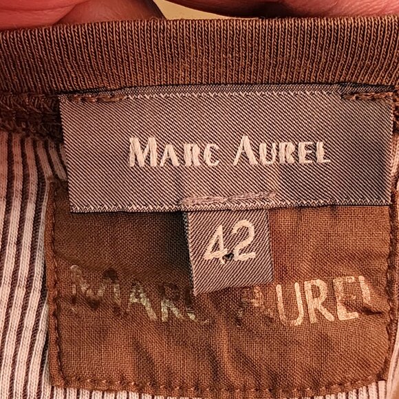 Marc Aurel Tie Dye Beaded Ribbed V-Neck Henley Top - Picture 6 of 6